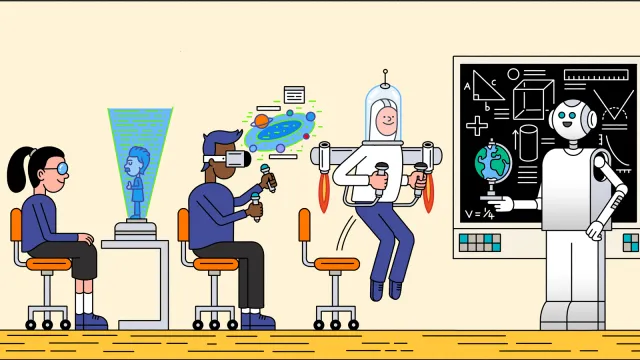 Klassenzimmer aus der Zukunft