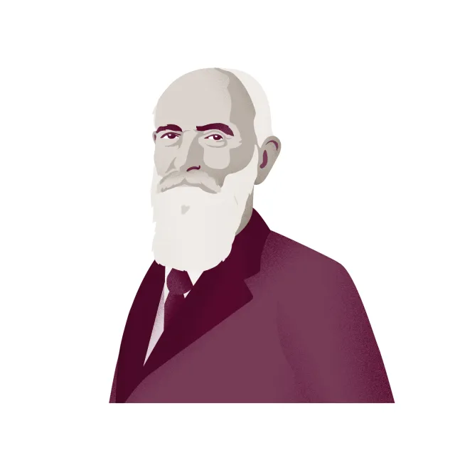 Portrait von Robert Bosch, illustriert