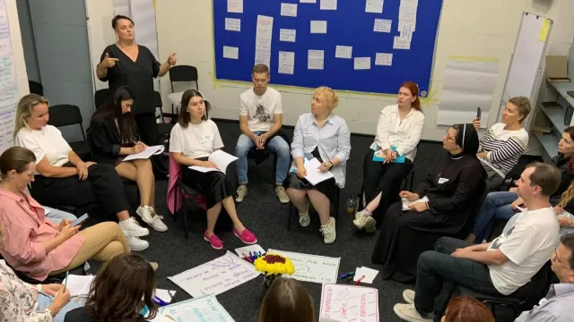 Session der Ukrainian Community of Dialogue Practicioners in Kyjiw 2024