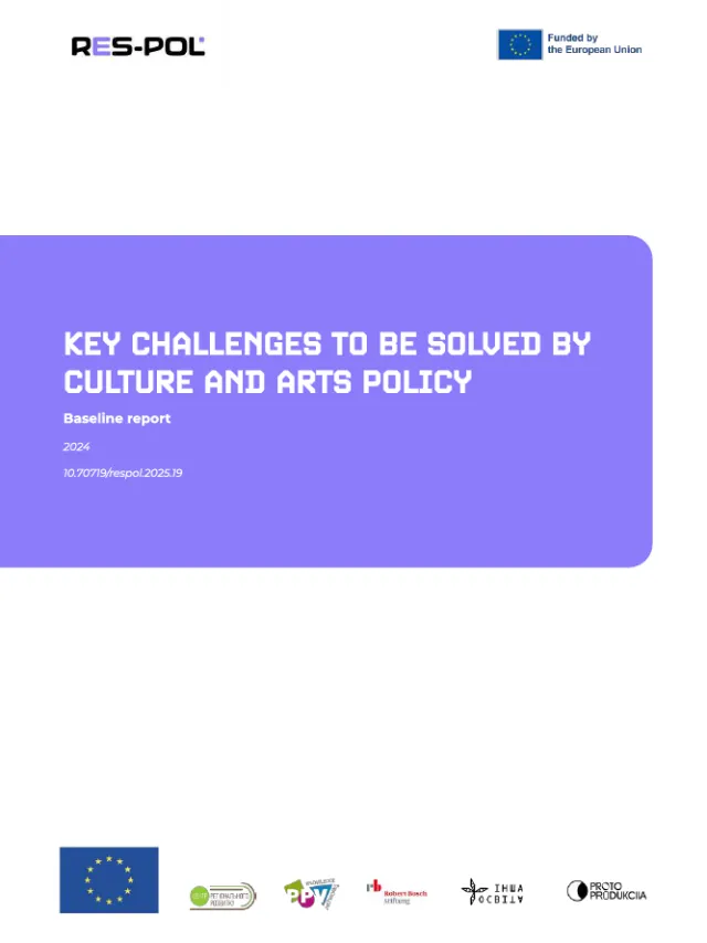 Cover der Publikation Key Challenges To Be Solved by Culture and Arts Policy